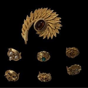 Barbara Reed Interchangeable 1950s Magne-Gems brooch/pendant.